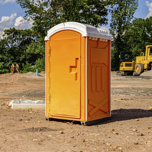 how often are the portable restrooms cleaned and serviced during a rental period in Hammondville Alabama